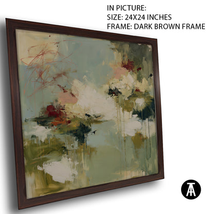 Artwork in Dark Brown Frame