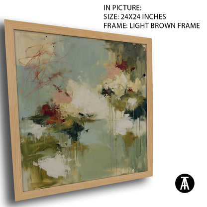 Artwork in Light Brown Frame
