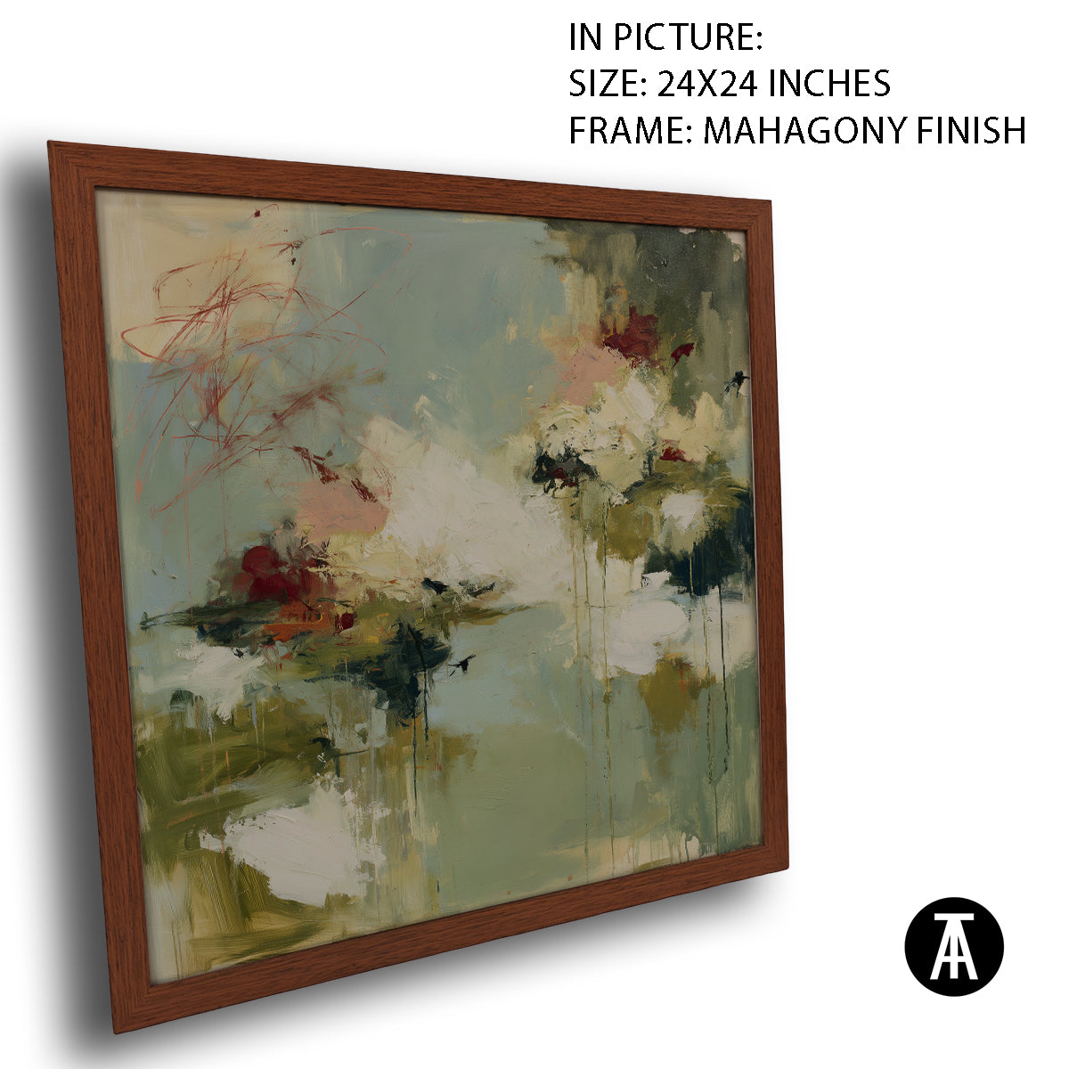 Artwork in Mahogany Finish Frame