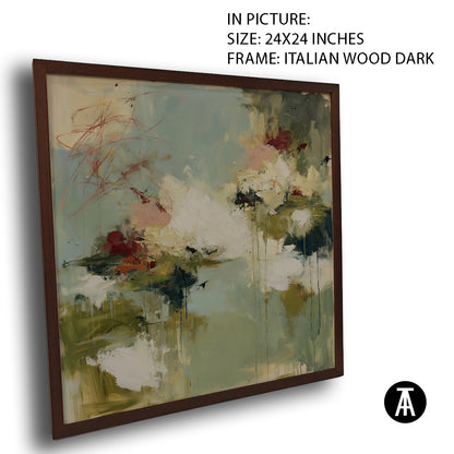 Artwork in Dark Wood Frame