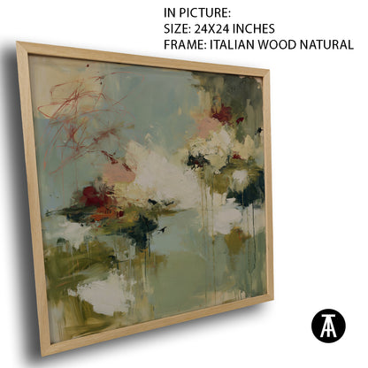 Artwork in Natural Wood Frame