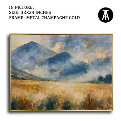 Artwork in Metal Champagne Gold Frame