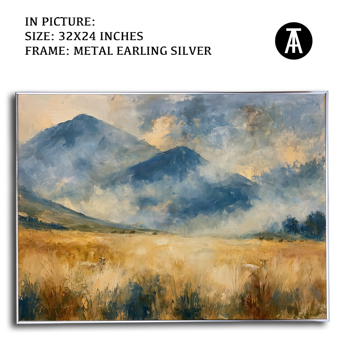 Artwork in Metal Earling Silver Frame