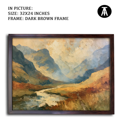 Artwork in Dark Brown Frame