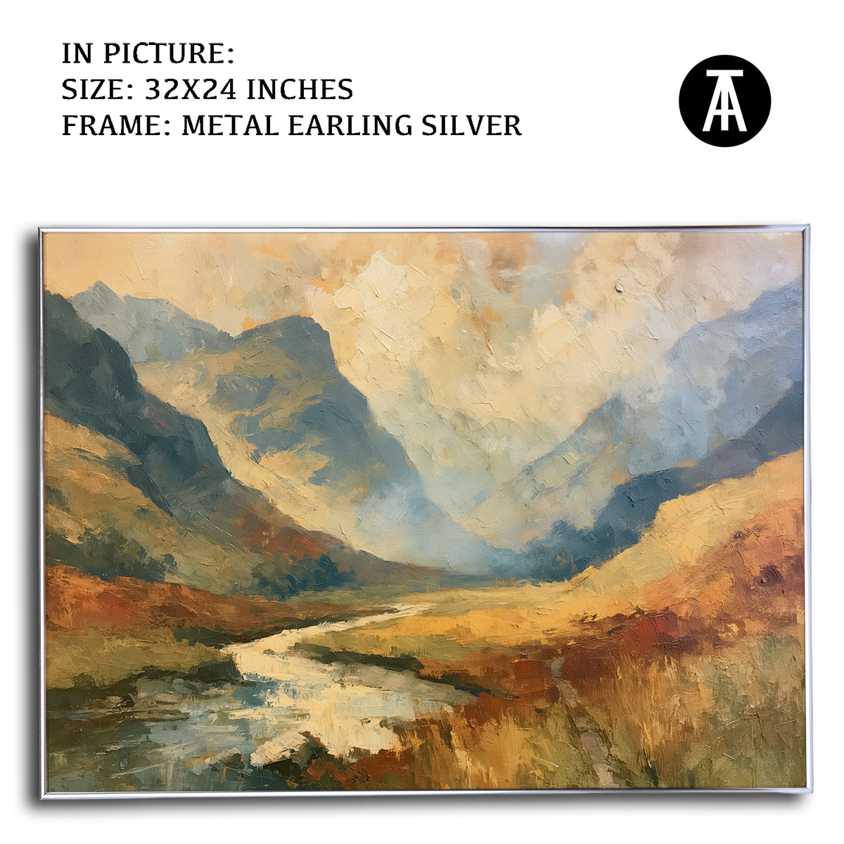 Artwork in Metal Earling Silver Frame