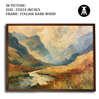 Artwork in Dark Wood Frame