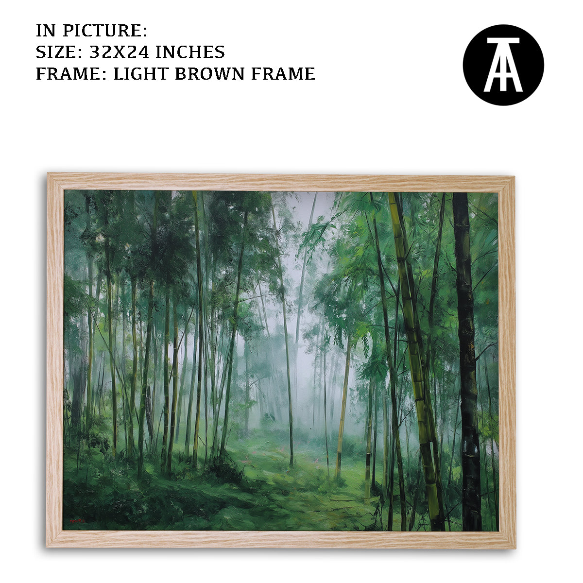 Artwork in Dark Brown Frame