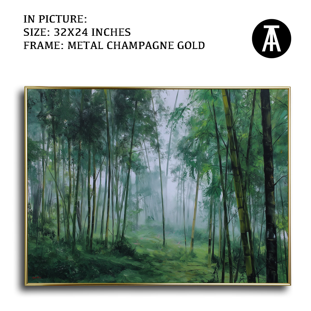 Artwork in Light Brown Frame