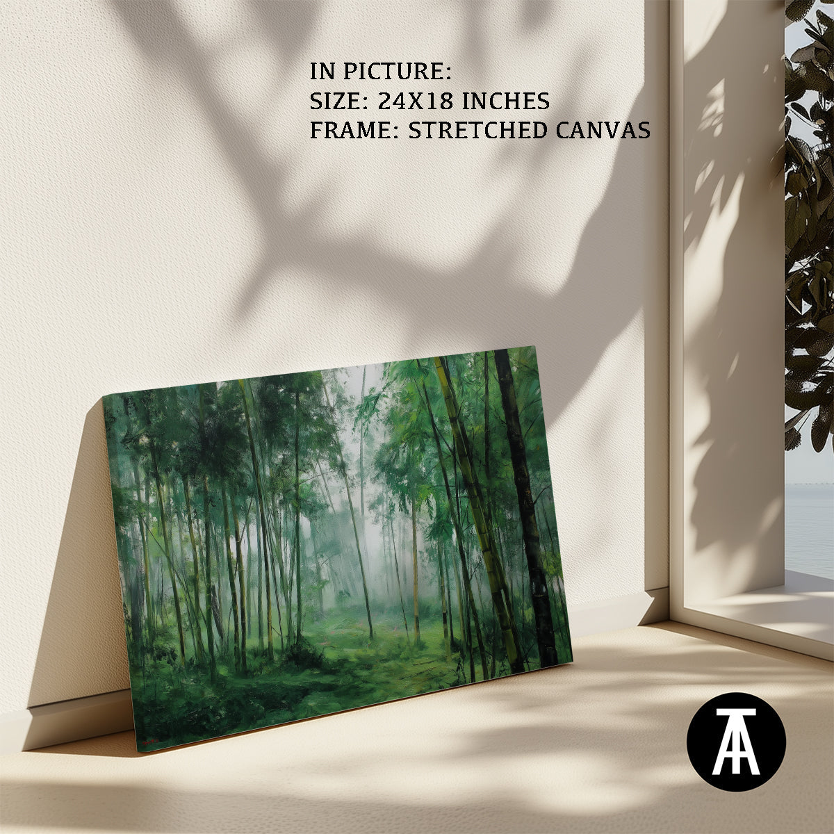 Artwork in Natural Wood Frame