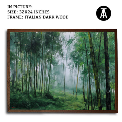 Artwork in Dark Wood Frame