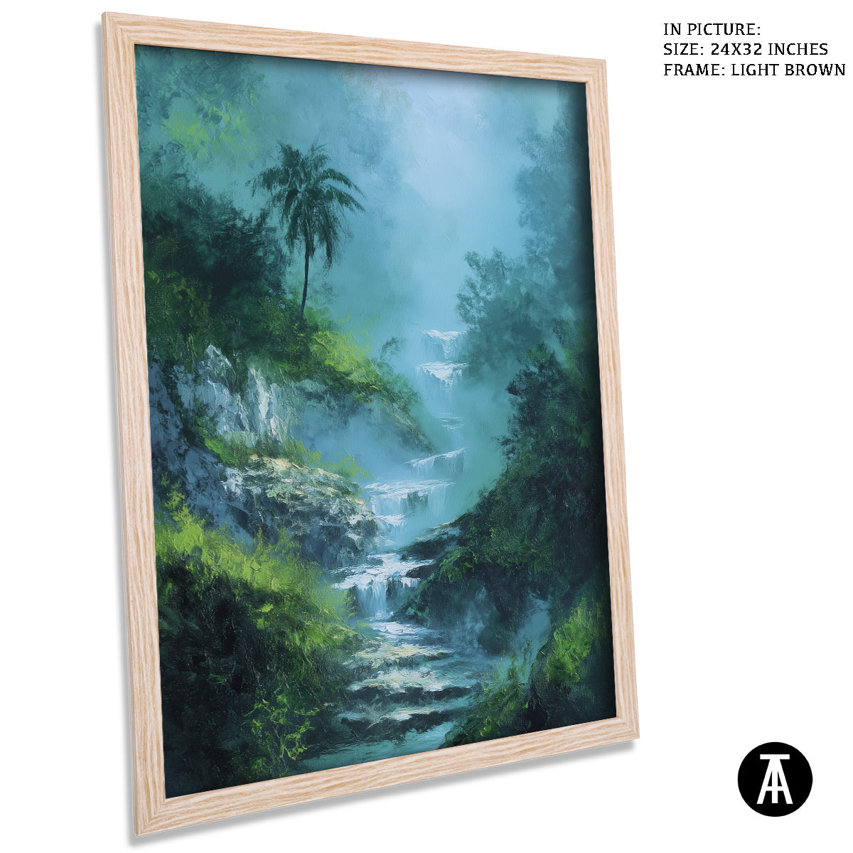 Artwork in Dark Brown Frame