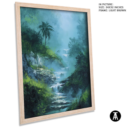 Artwork in Dark Brown Frame