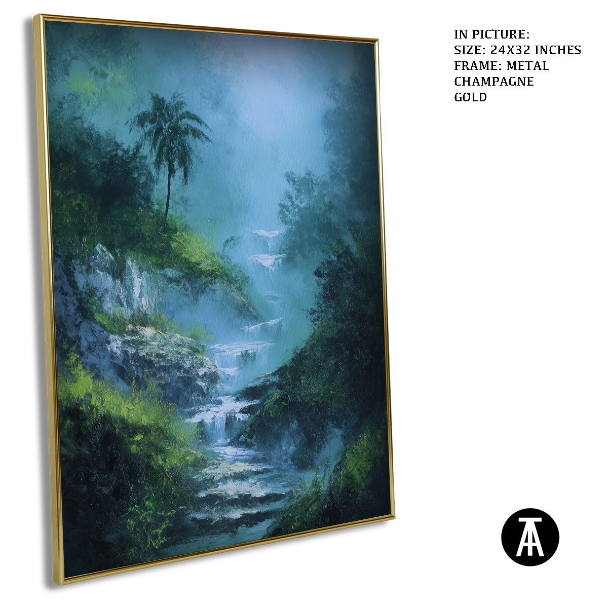 Artwork in Light Brown Frame