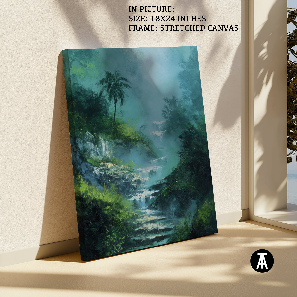 Artwork in Natural Wood Frame