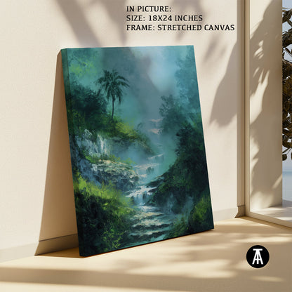 Artwork in Natural Wood Frame