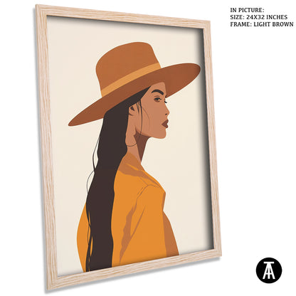 Sample Artwork in Light Brown Frame