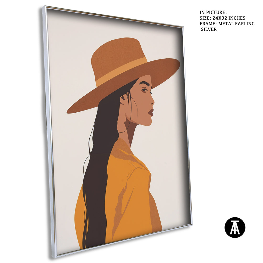 Sample Artwork in Earling Silver Metal Frame