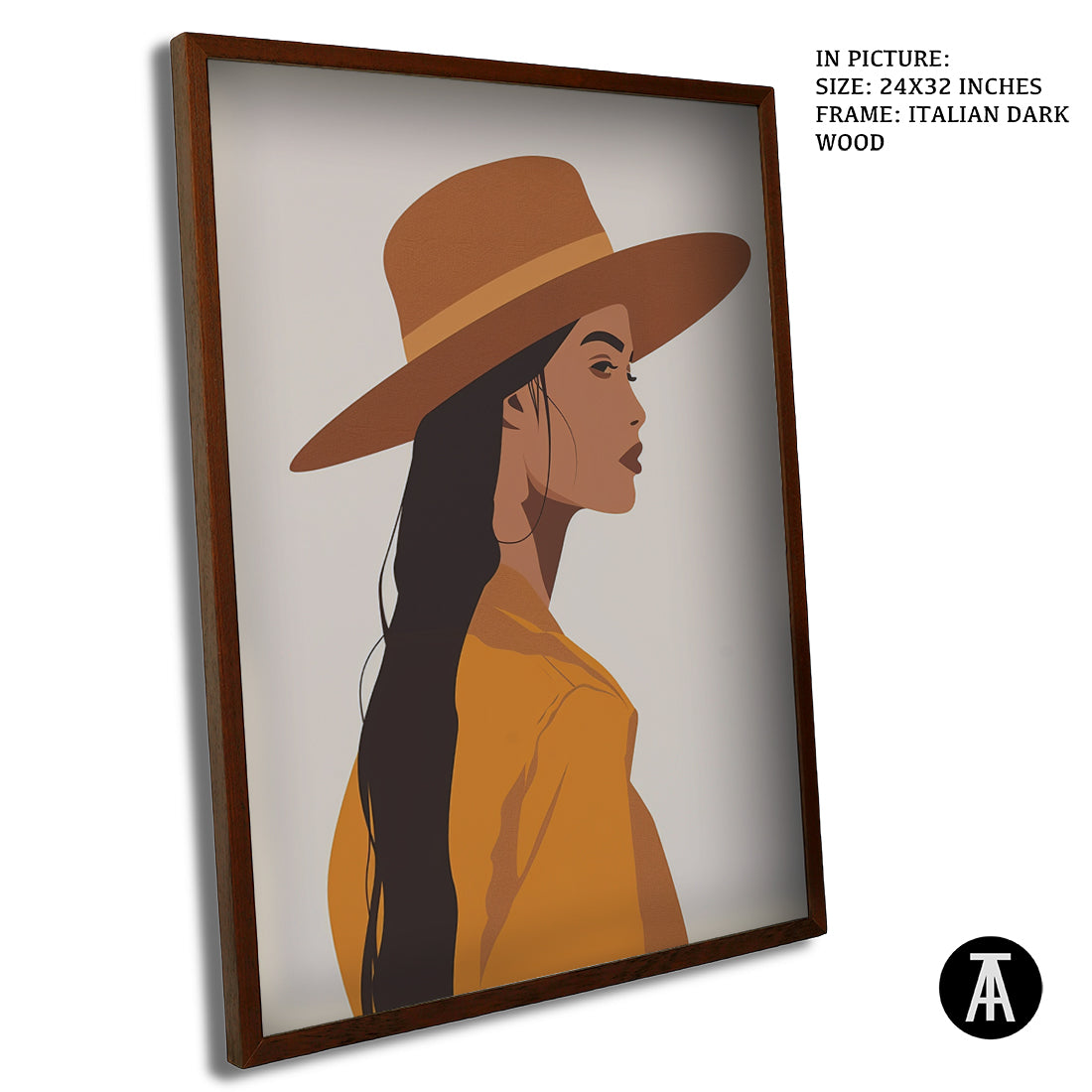 Sample Artwork in Italian Wood Framing Dark