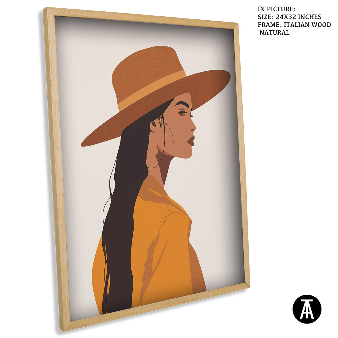Sample Artwork in Italian Wood Framing Natural