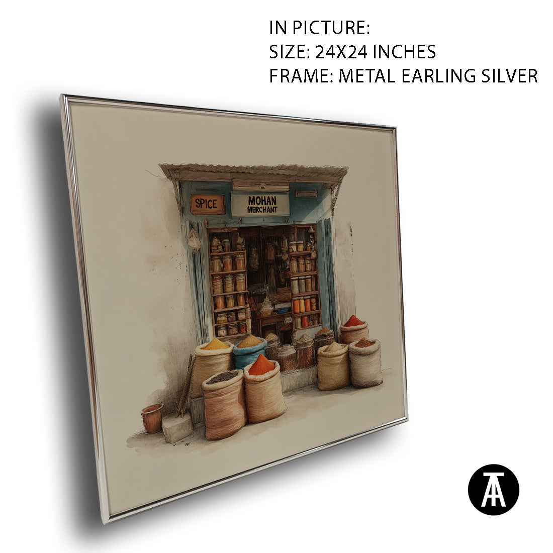 Artwork in Metal Earling Silver Frame