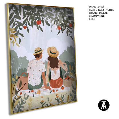 Sample Artwork in Champagne gold Metal Frame
