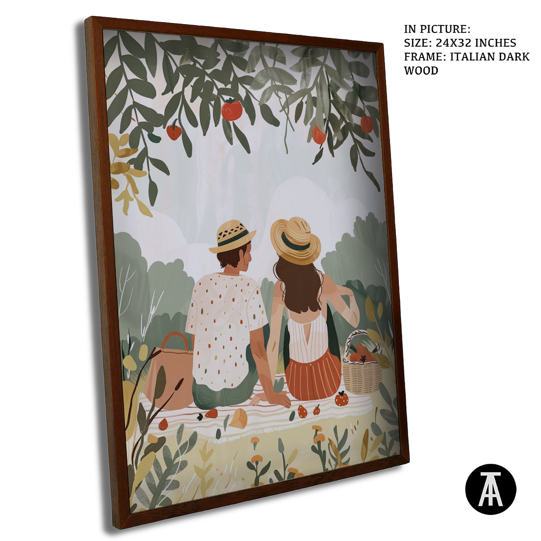 Sample Artwork in Italian Wood Framing Dark