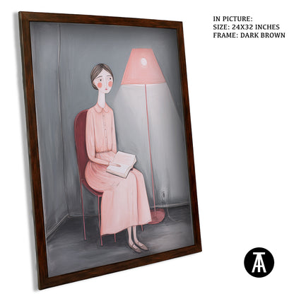 Sample Artwork in Dark Brown Frame