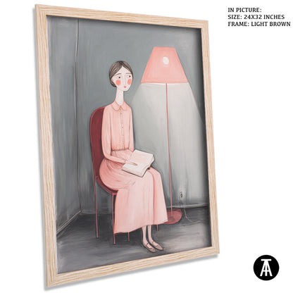 Sample Artwork in Light Brown Frame