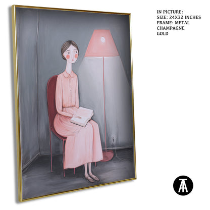 Sample Artwork in Champagne gold Metal Frame