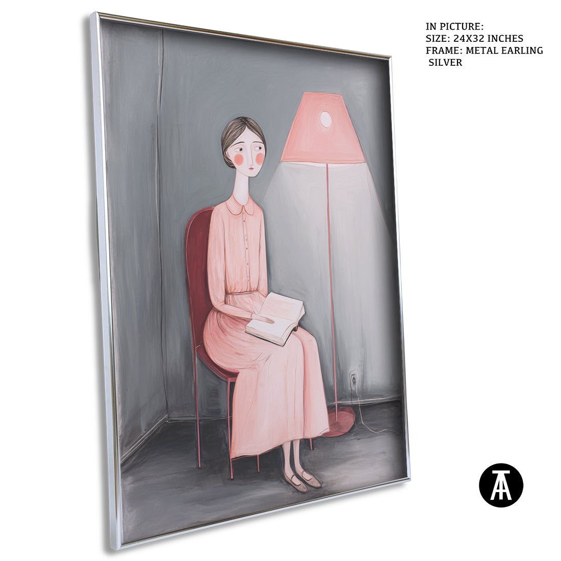 Sample Artwork in Earling Silver Metal Frame