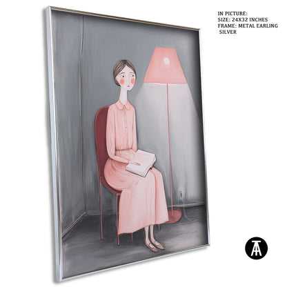Sample Artwork in Earling Silver Metal Frame