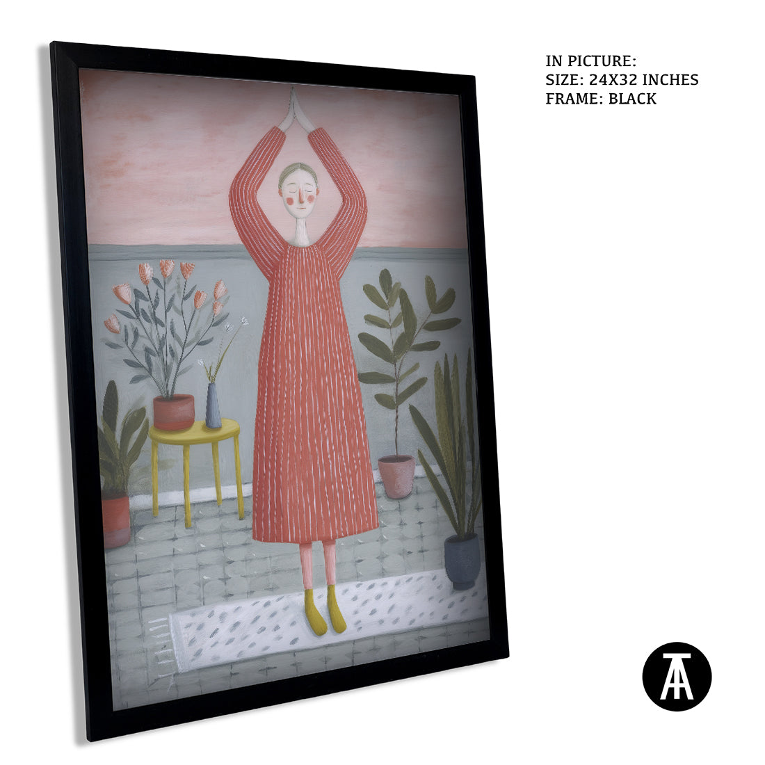 Sample Artwork in Black Frame