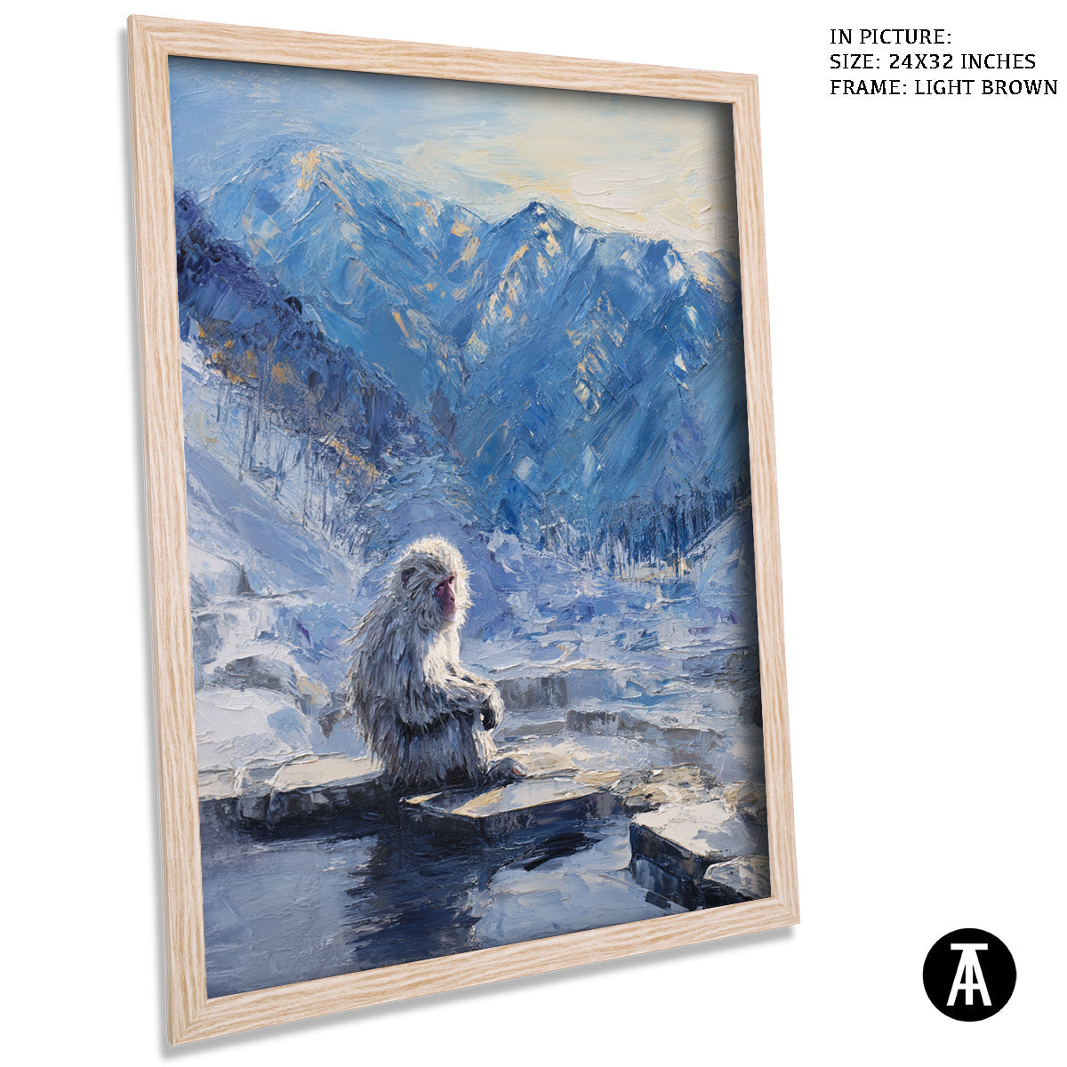 Artwork in Dark Brown Frame