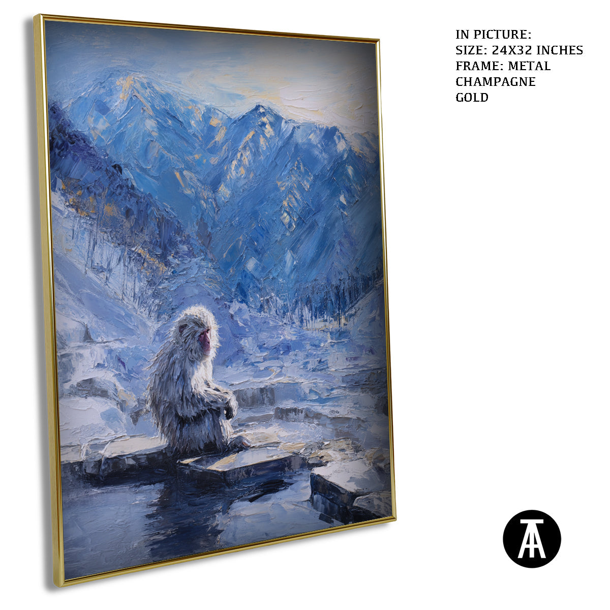 Artwork in Light Brown Frame