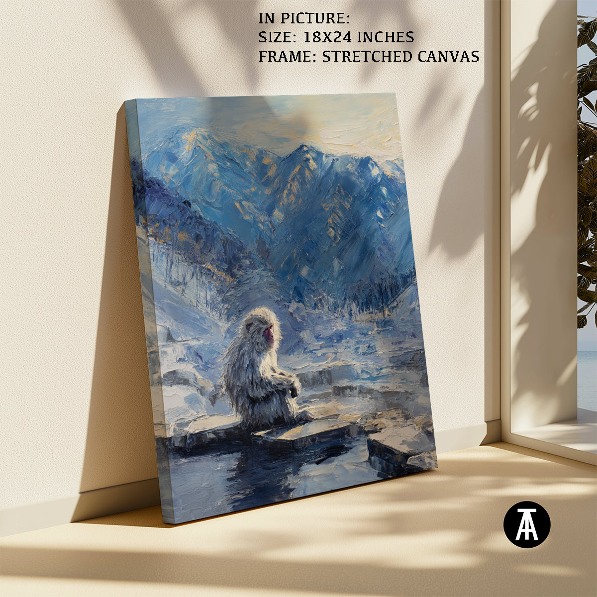 Artwork in Natural Wood Frame