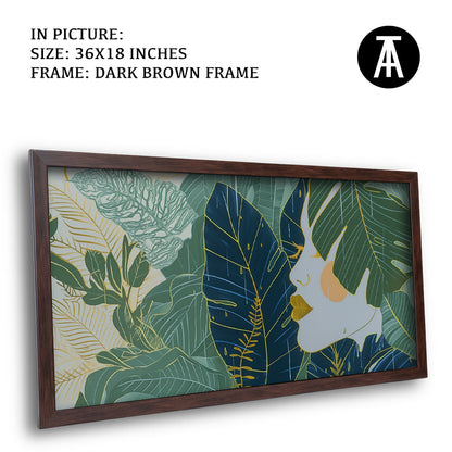 Artwork in Dark Brown Frame