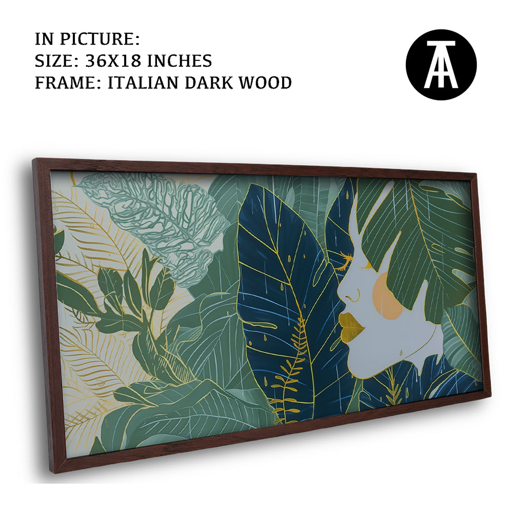 Artwork in Dark Wood Frame