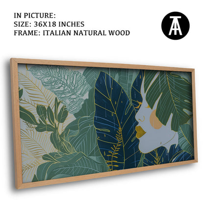 Artwork in Natural Wood Frame