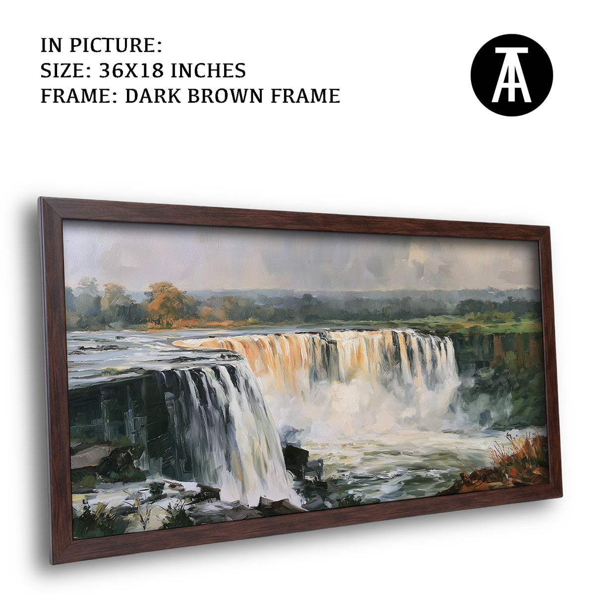 Artwork in Dark Brown Frame