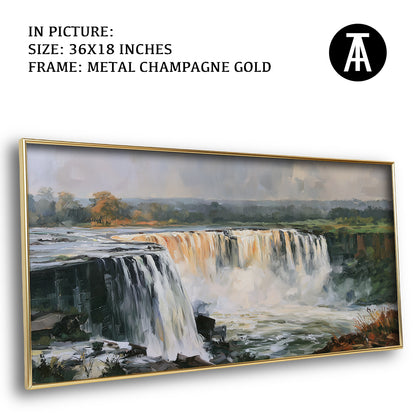 Artwork in Metal Champagne Gold Frame
