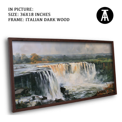 Artwork in Dark Wood Frame