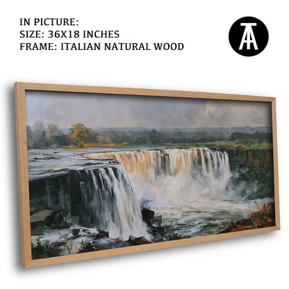 Artwork in Natural Wood Frame