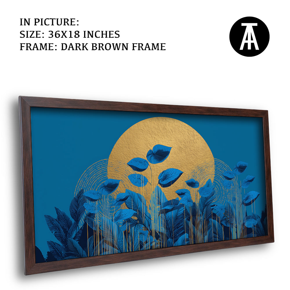 Artwork in Dark Brown Frame