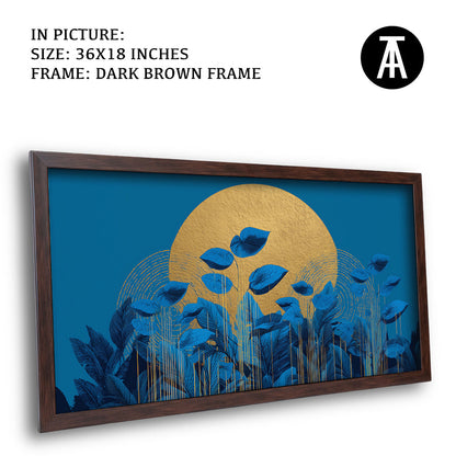 Artwork in Dark Brown Frame