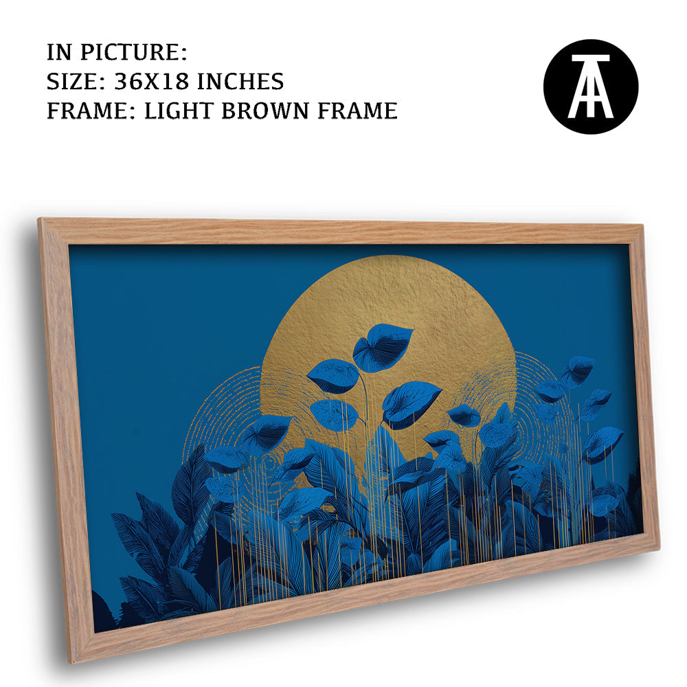 Artwork in Light Brown Frame