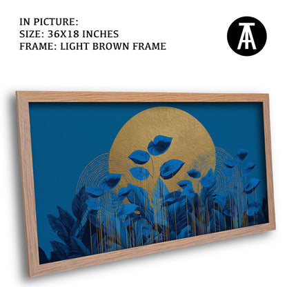 Artwork in Light Brown Frame