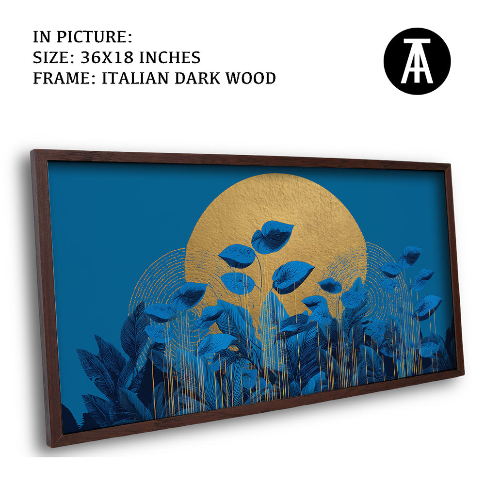 Artwork in Dark Wood Frame