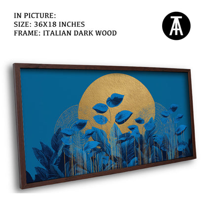 Artwork in Dark Wood Frame