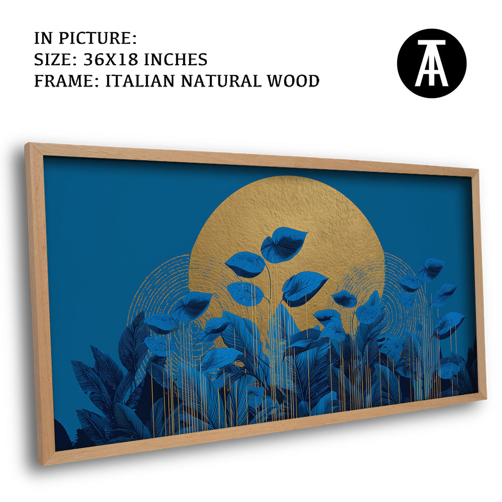 Artwork in Natural Wood Frame