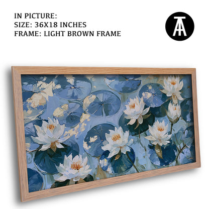 Artwork in Light Brown Frame